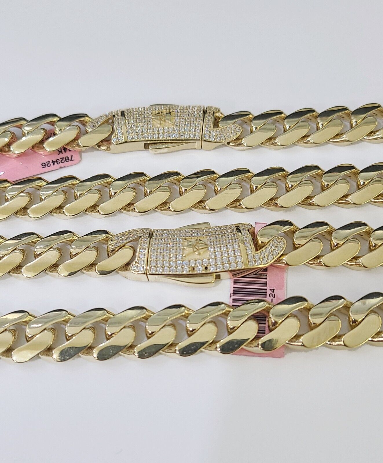 Real 14k Royal Monaco Link Chain 11mm 20 - 26 inches Yellow Gold Genuine - GoldenlinQ